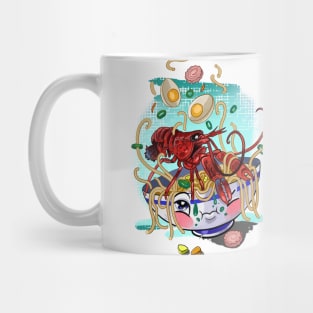 Colorful Lobster Noodles Illustration art Mug